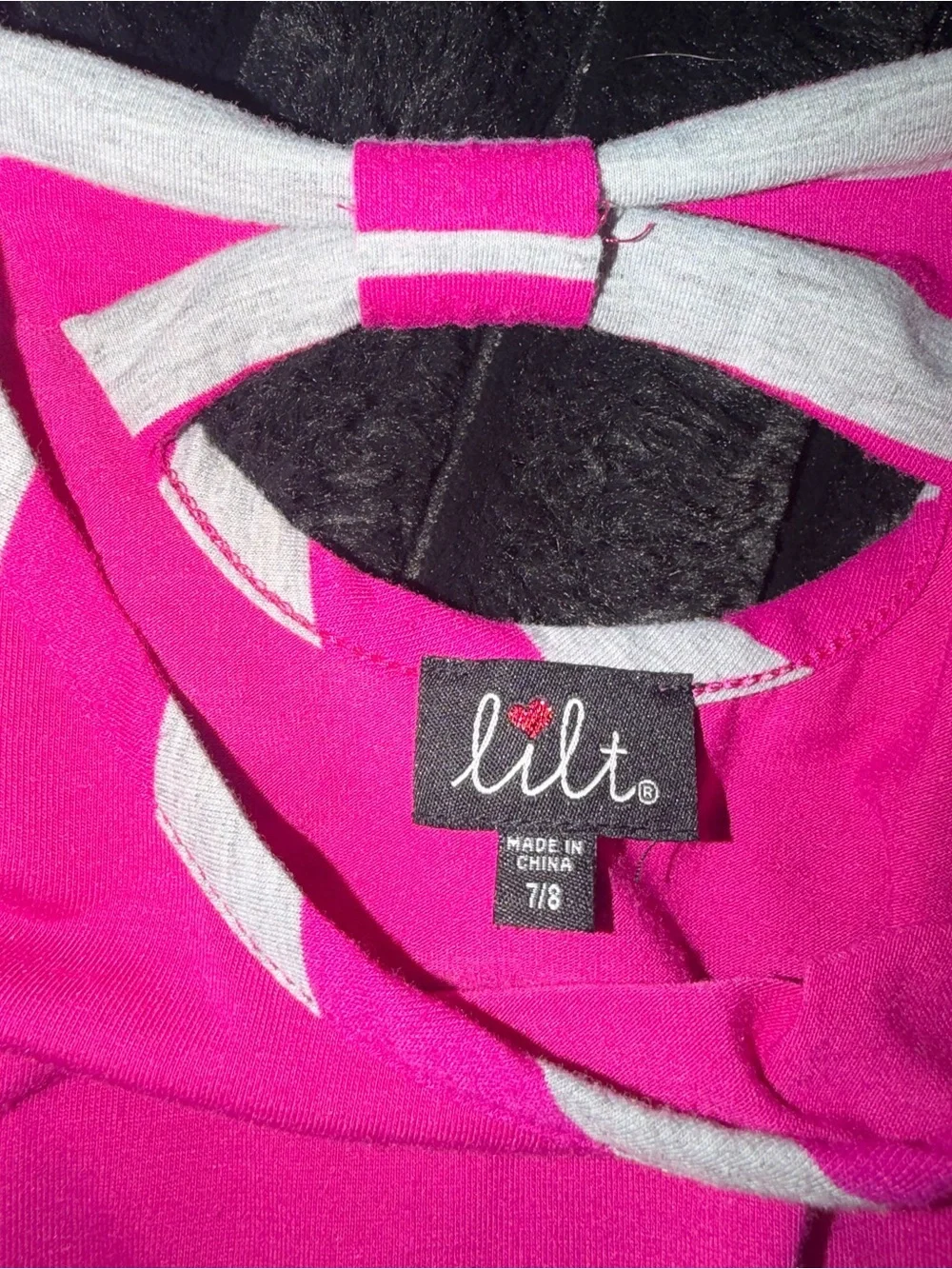 Lilt Asymmetrical Skirt Fit & Flare Pink Stripe Knot Bow Back MIDI Dress 7/8